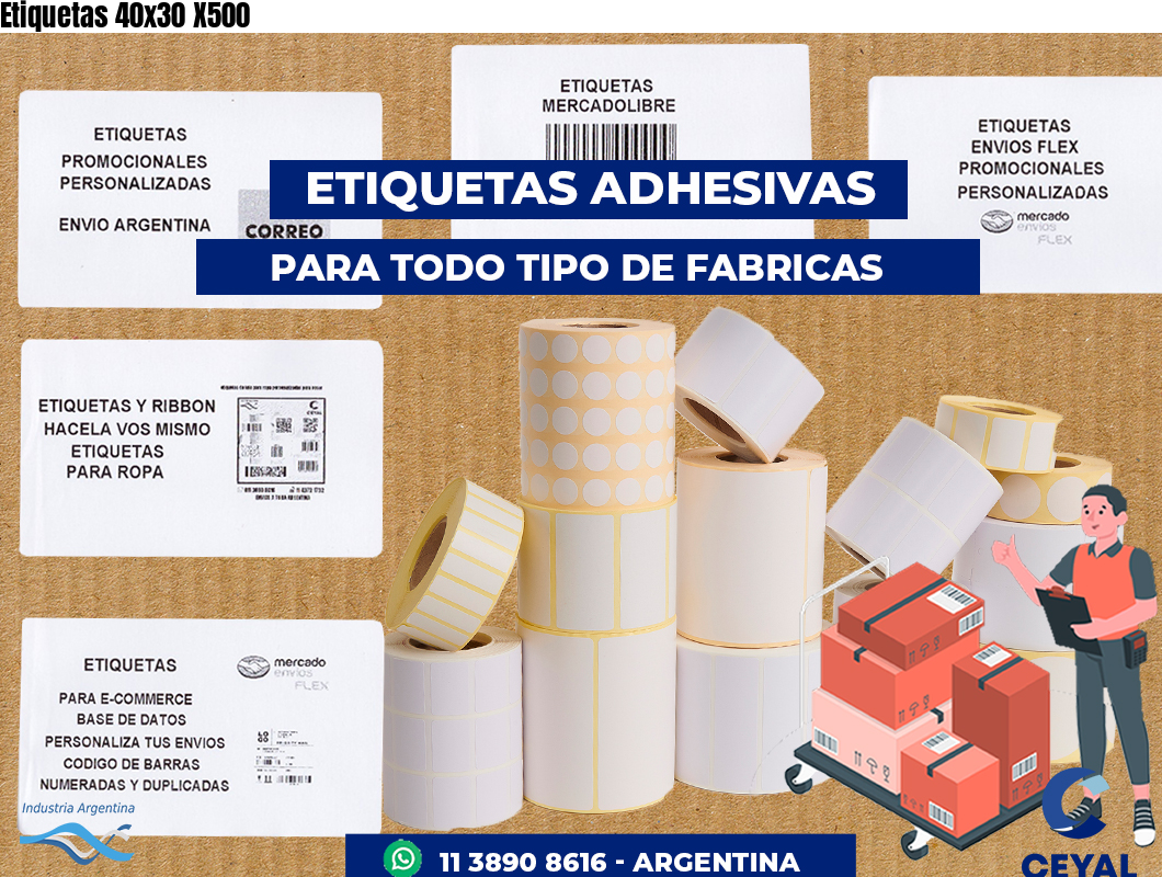 Etiquetas 40x30 X500