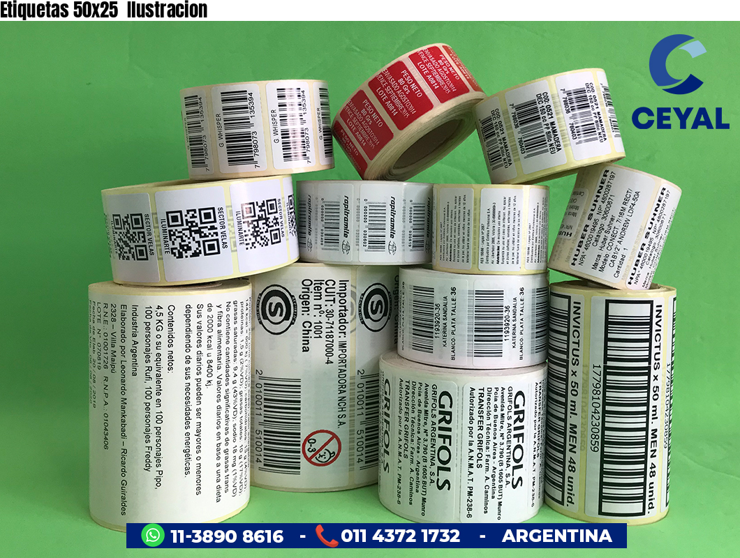 Etiquetas 50x25  Ilustracion