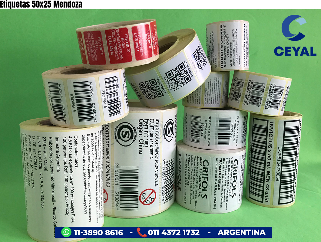 Etiquetas 50x25 Mendoza