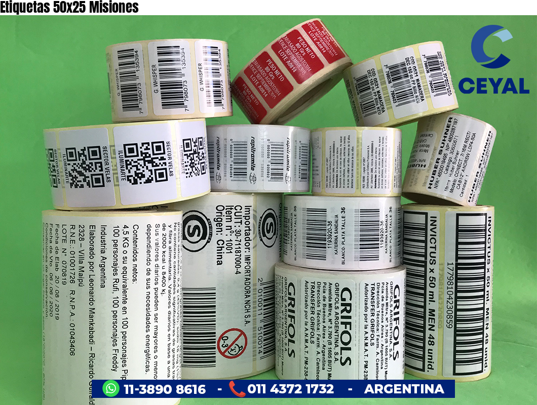 Etiquetas 50x25 Misiones