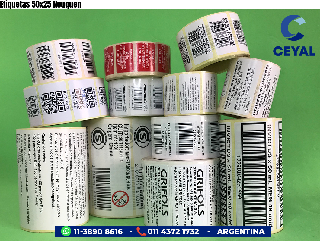 Etiquetas 50x25 Neuquen