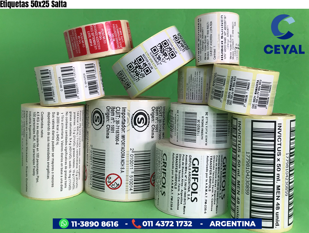Etiquetas 50x25 Salta