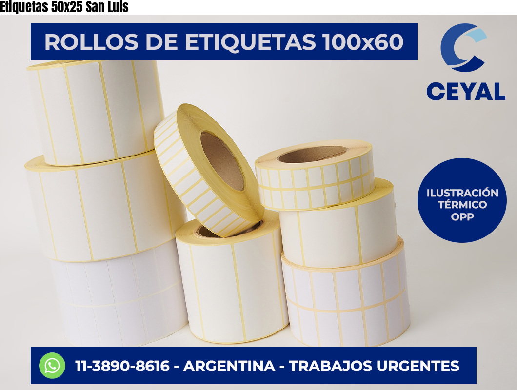 Etiquetas 50x25 San Luis