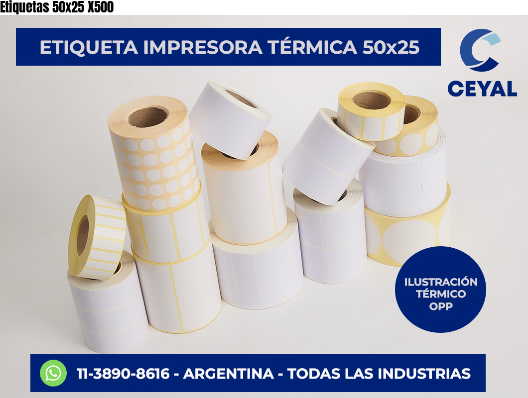 Etiquetas 50×25 X500