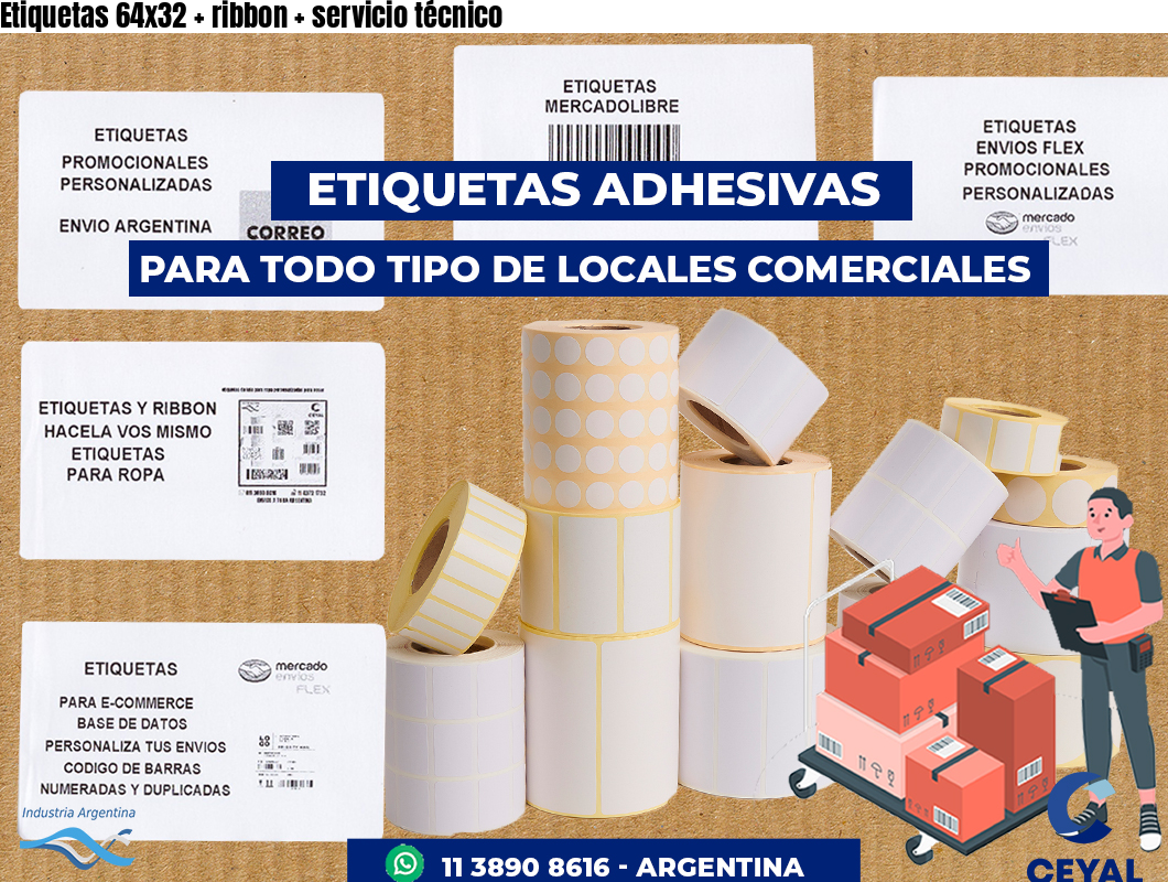 Etiquetas 64x32   ribbon   servicio técnico
