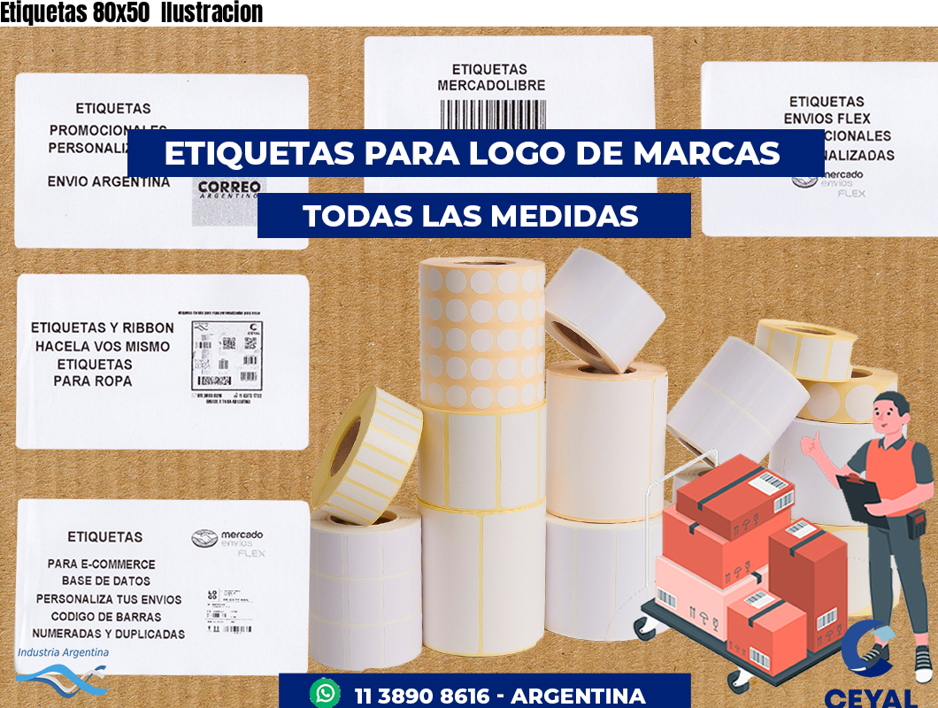 Etiquetas 80x50  Ilustracion