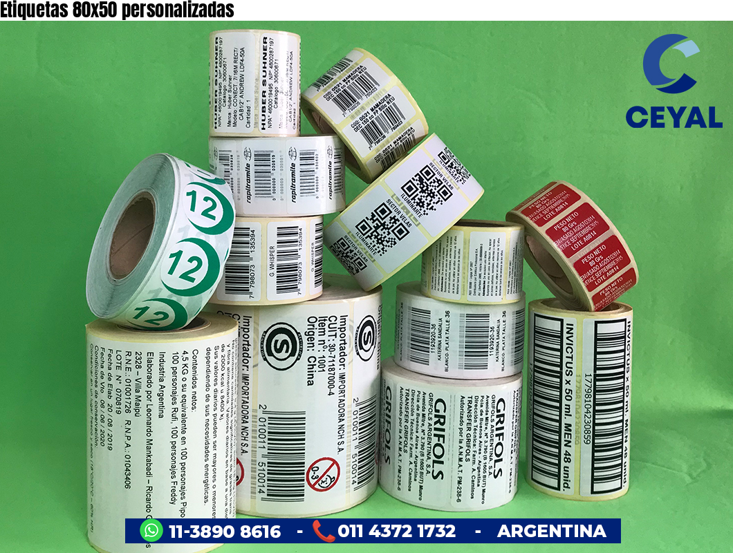 Etiquetas 80x50 personalizadas