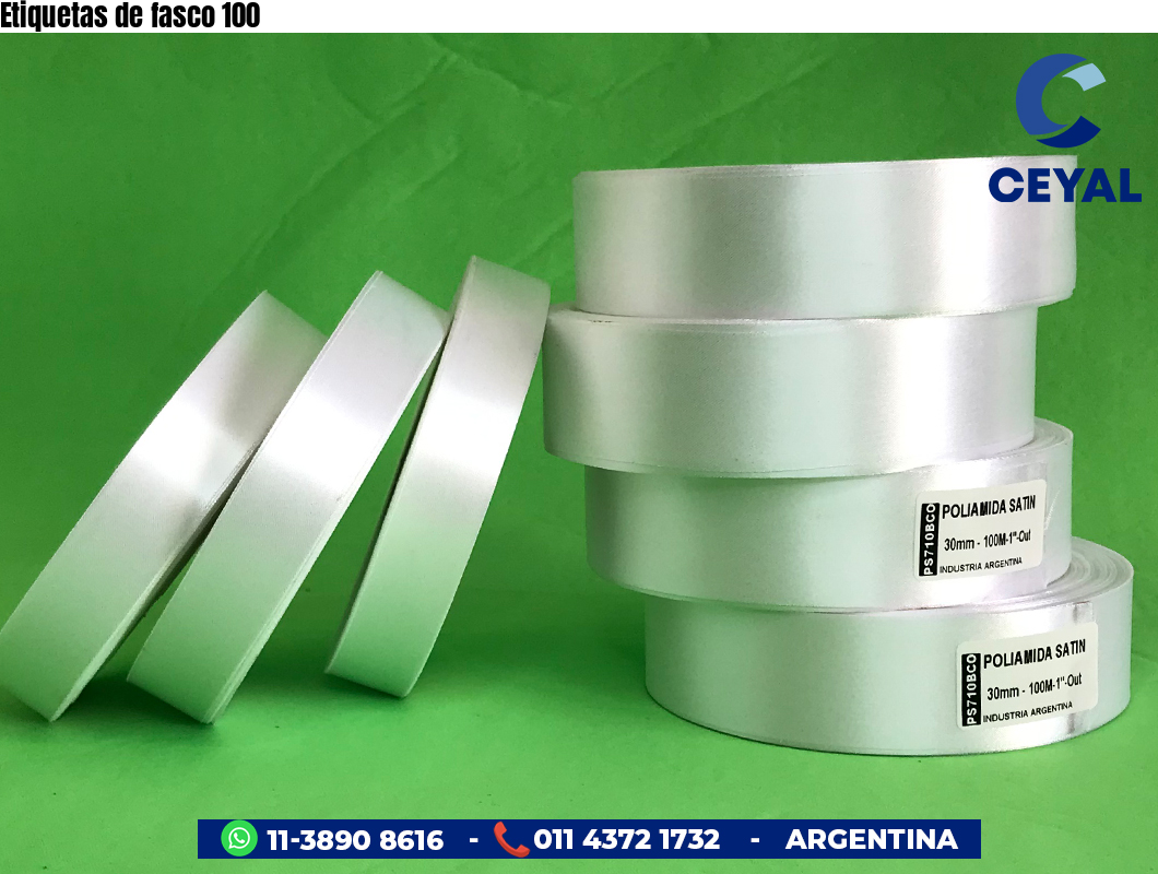 Etiquetas de fasco 100