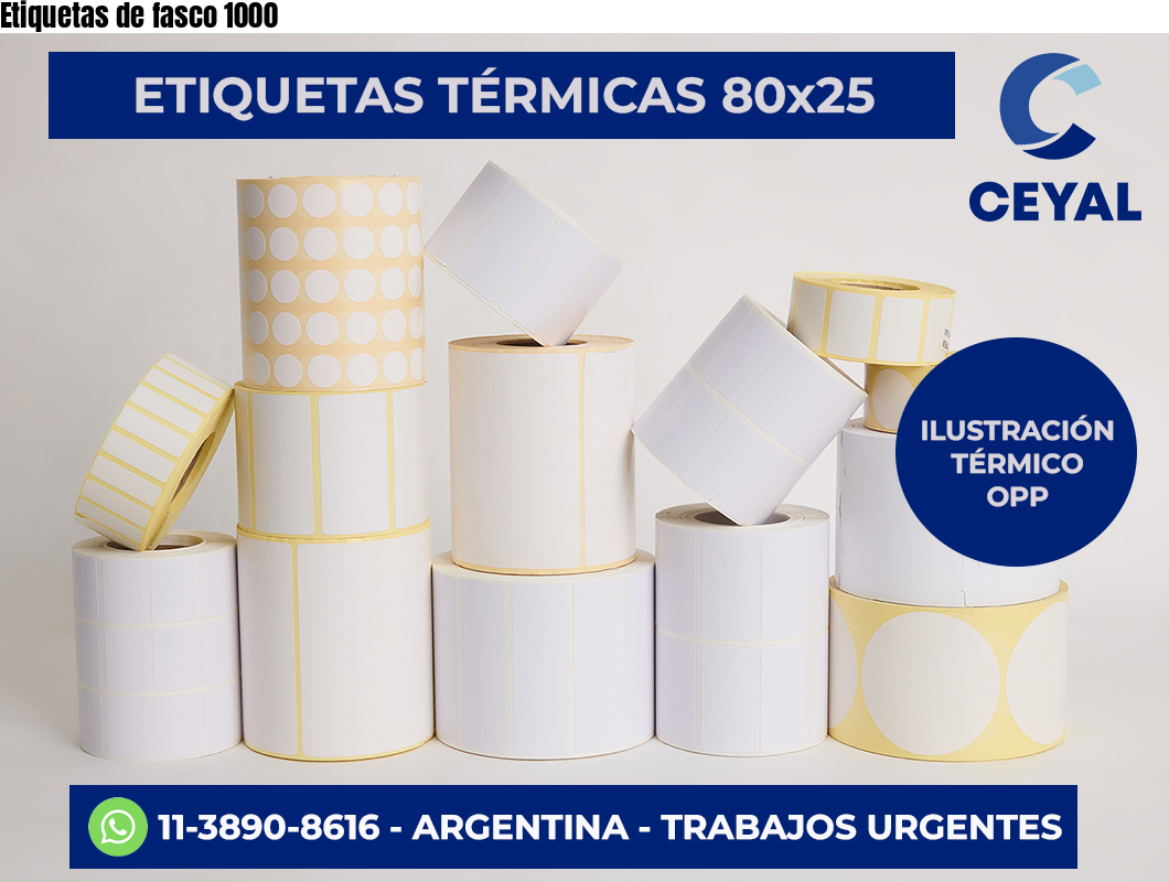 Etiquetas de fasco 1000