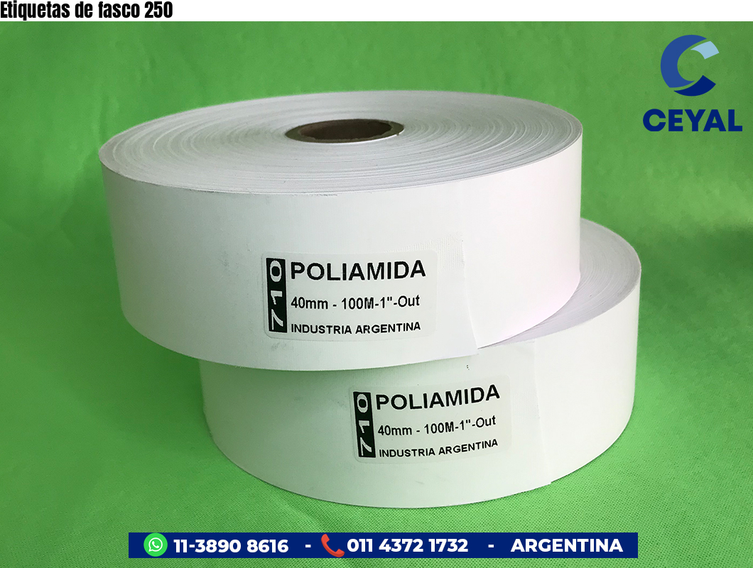 Etiquetas de fasco 250