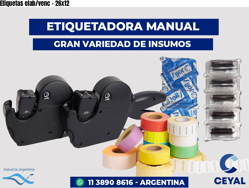 Etiquetas elab/venc - 26x12