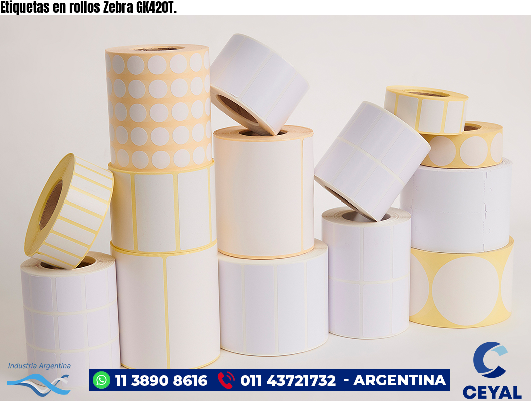 Etiquetas en rollos Zebra GK420T.