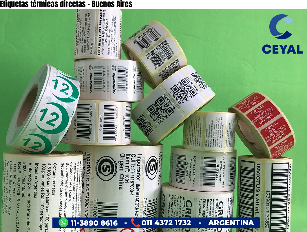 Etiquetas térmicas directas - Buenos Aires