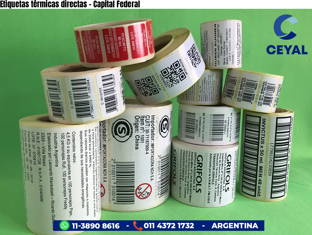 Etiquetas térmicas directas - Capital Federal