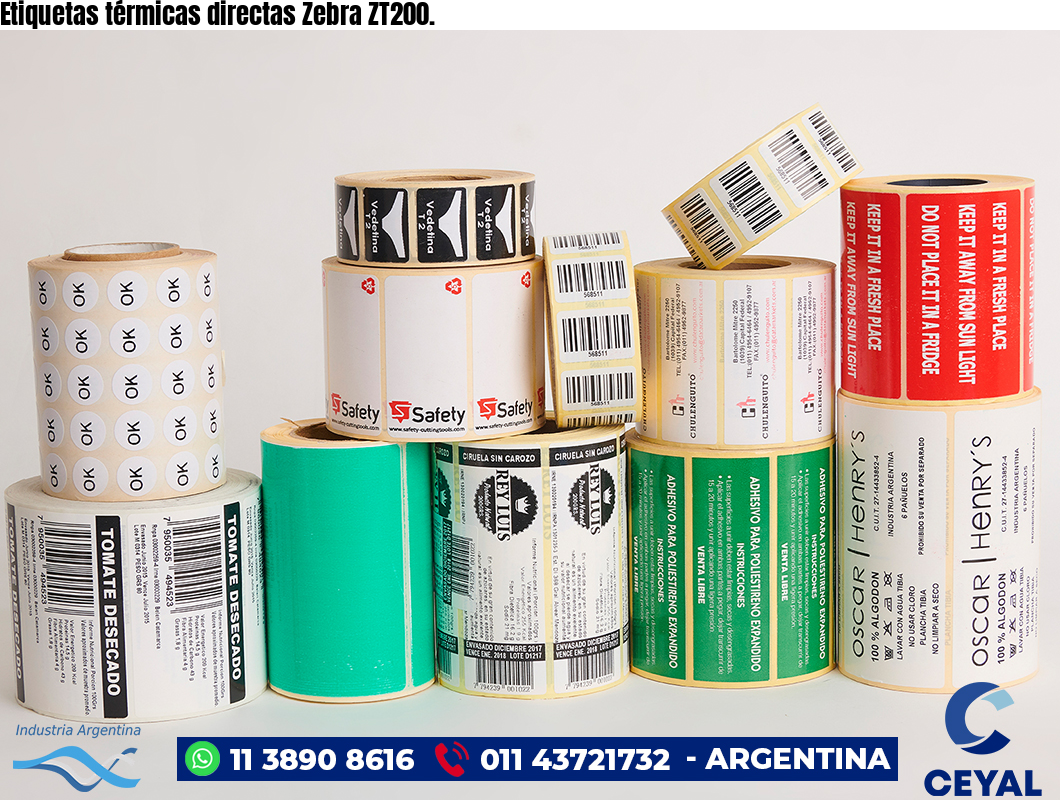 Etiquetas térmicas directas Zebra ZT200.