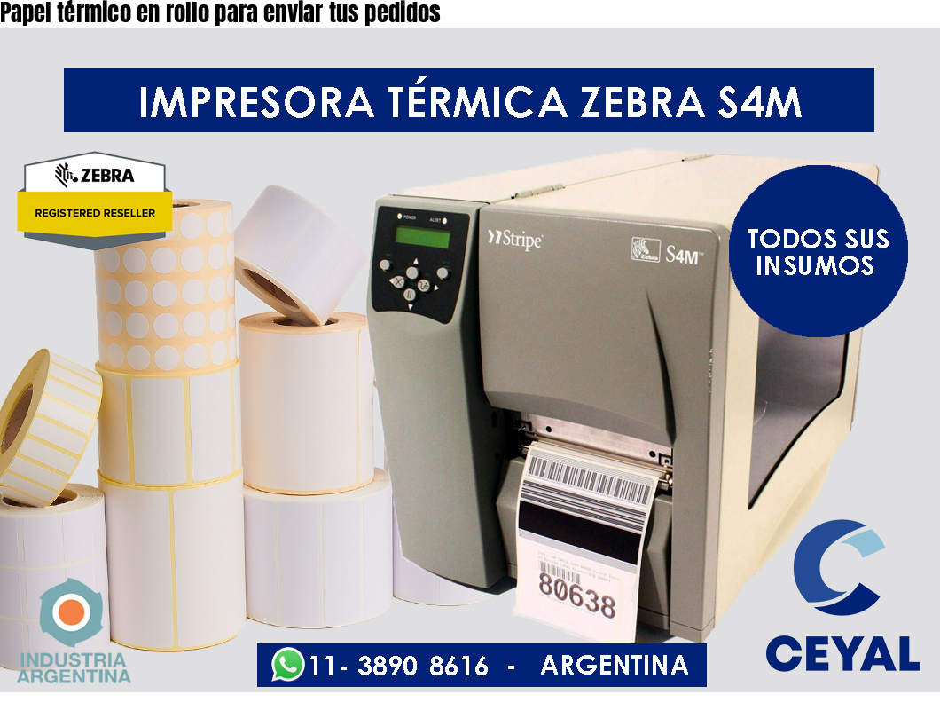 Papel térmico en rollo para enviar tus pedidos
