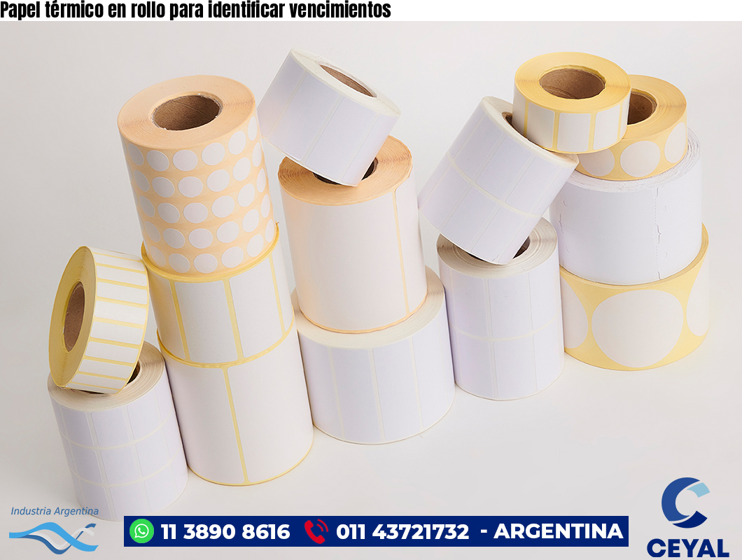 Papel térmico en rollo para identificar vencimientos