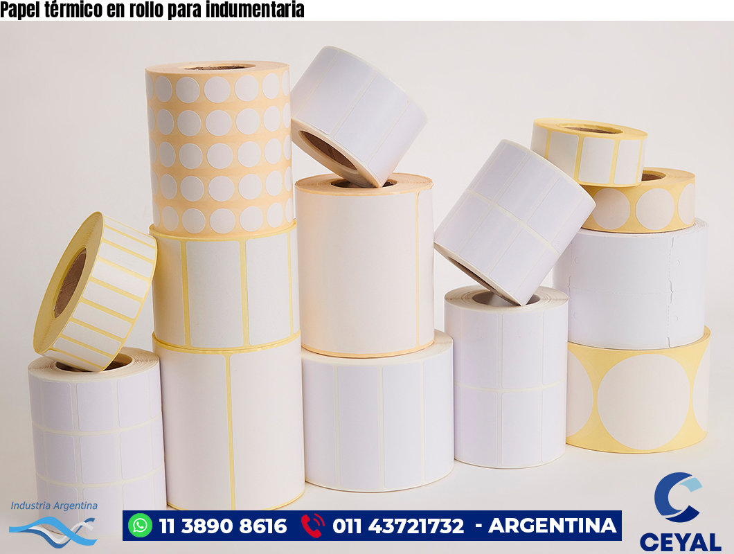 Papel térmico en rollo para indumentaria