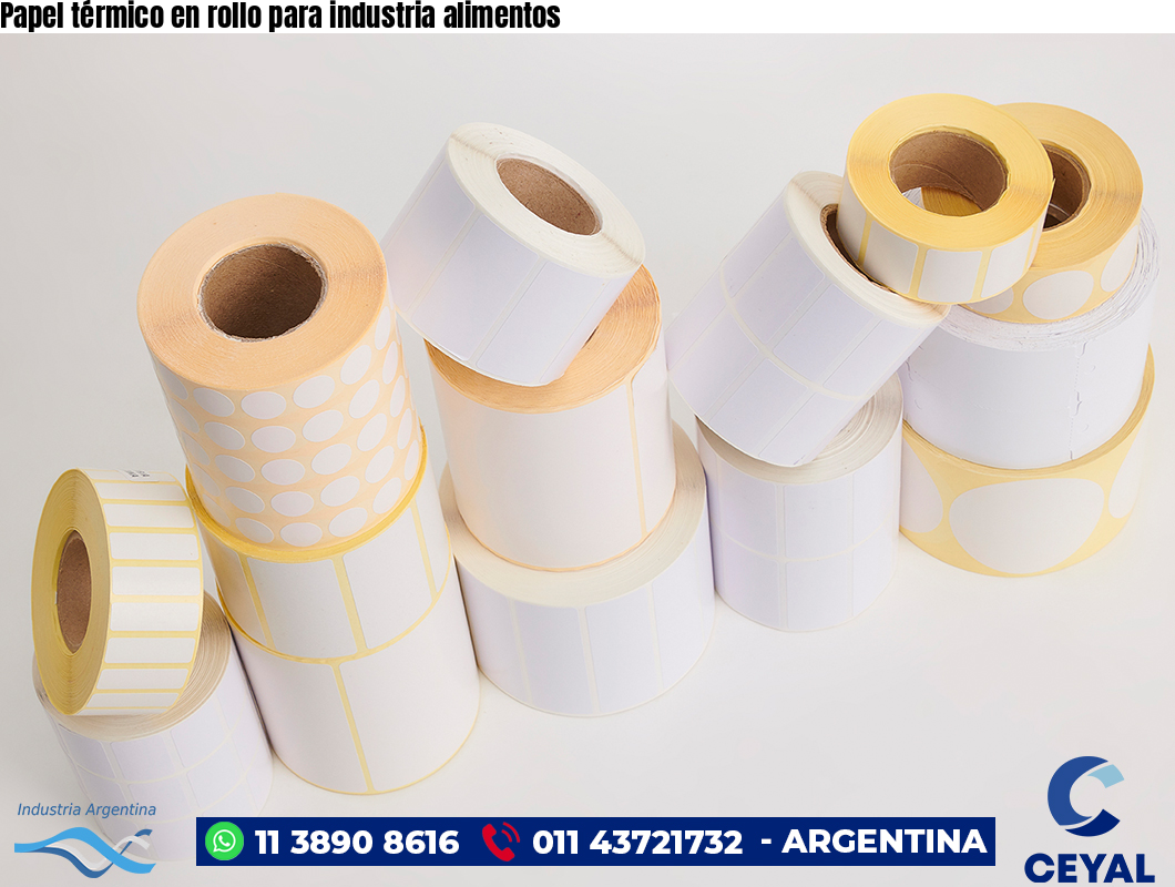 Papel térmico en rollo para industria alimentos