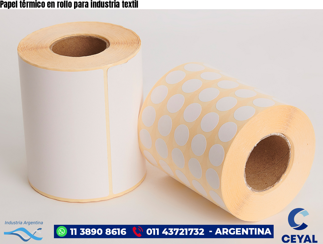 Papel térmico en rollo para industria textil
