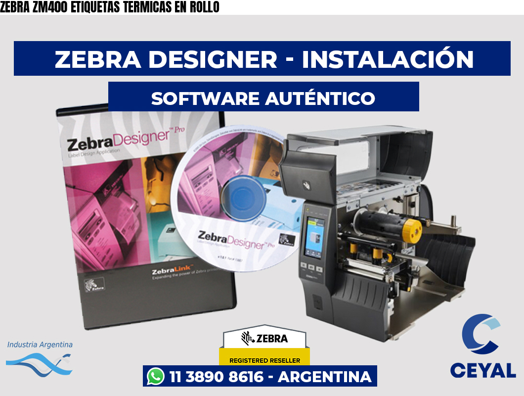 ZEBRA ZM400 ETIQUETAS TERMICAS EN ROLLO
