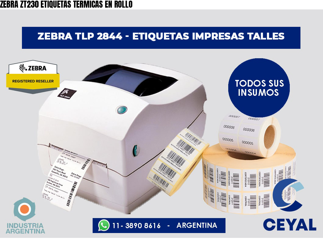 ZEBRA ZT230 ETIQUETAS TERMICAS EN ROLLO