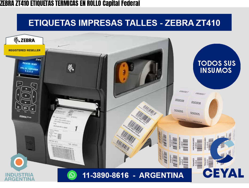 ZEBRA ZT410 ETIQUETAS TERMICAS EN ROLLO Capital Federal