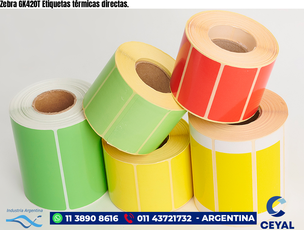 Zebra GK420T Etiquetas térmicas directas.