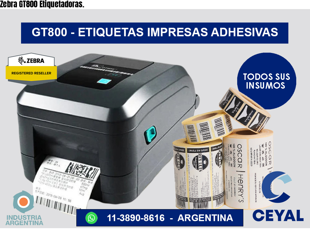 Zebra GT800 Etiquetadoras.