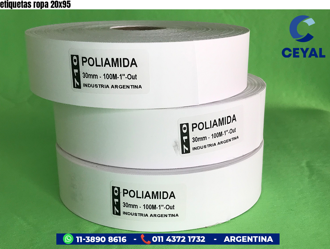 etiquetas ropa 20x95