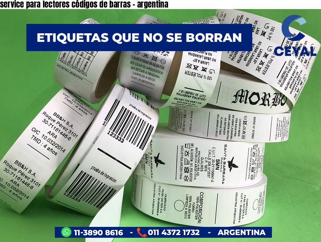 service para lectores códigos de barras - argentina