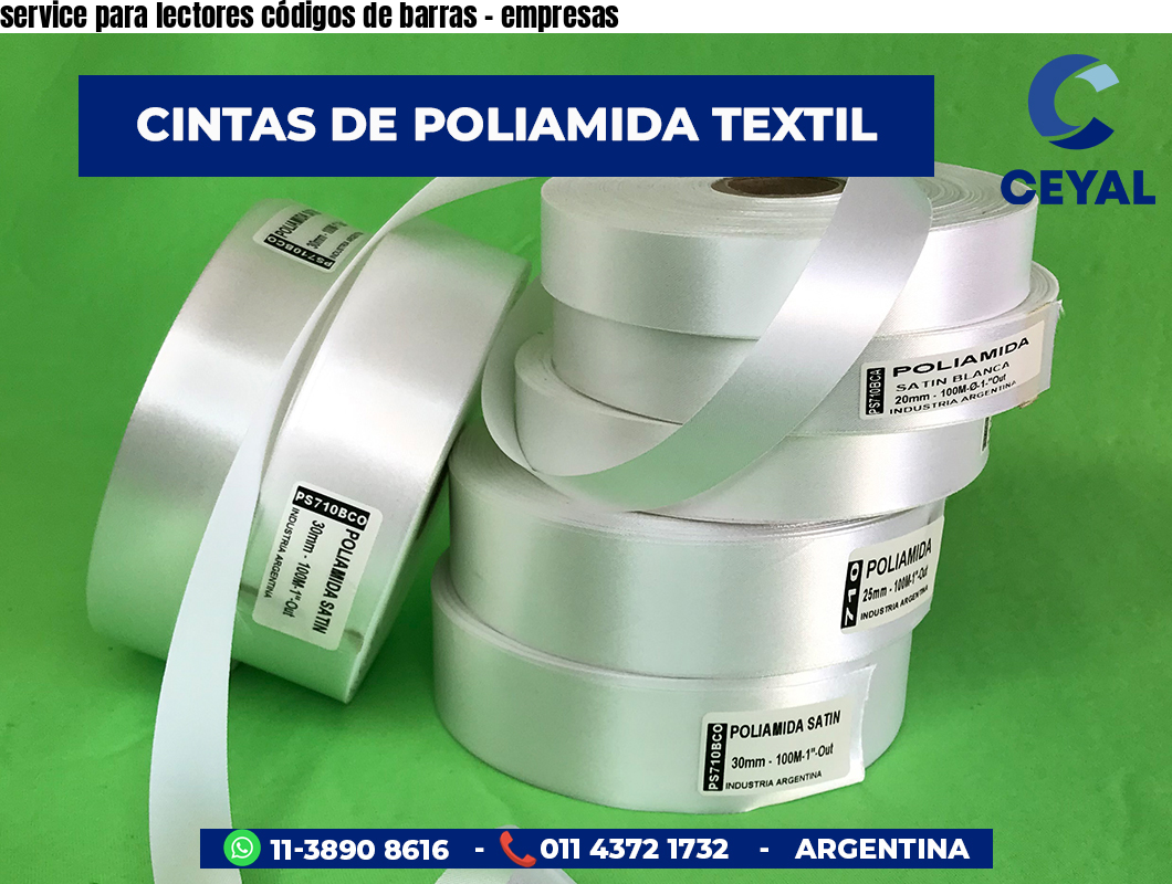 service para lectores códigos de barras - empresas