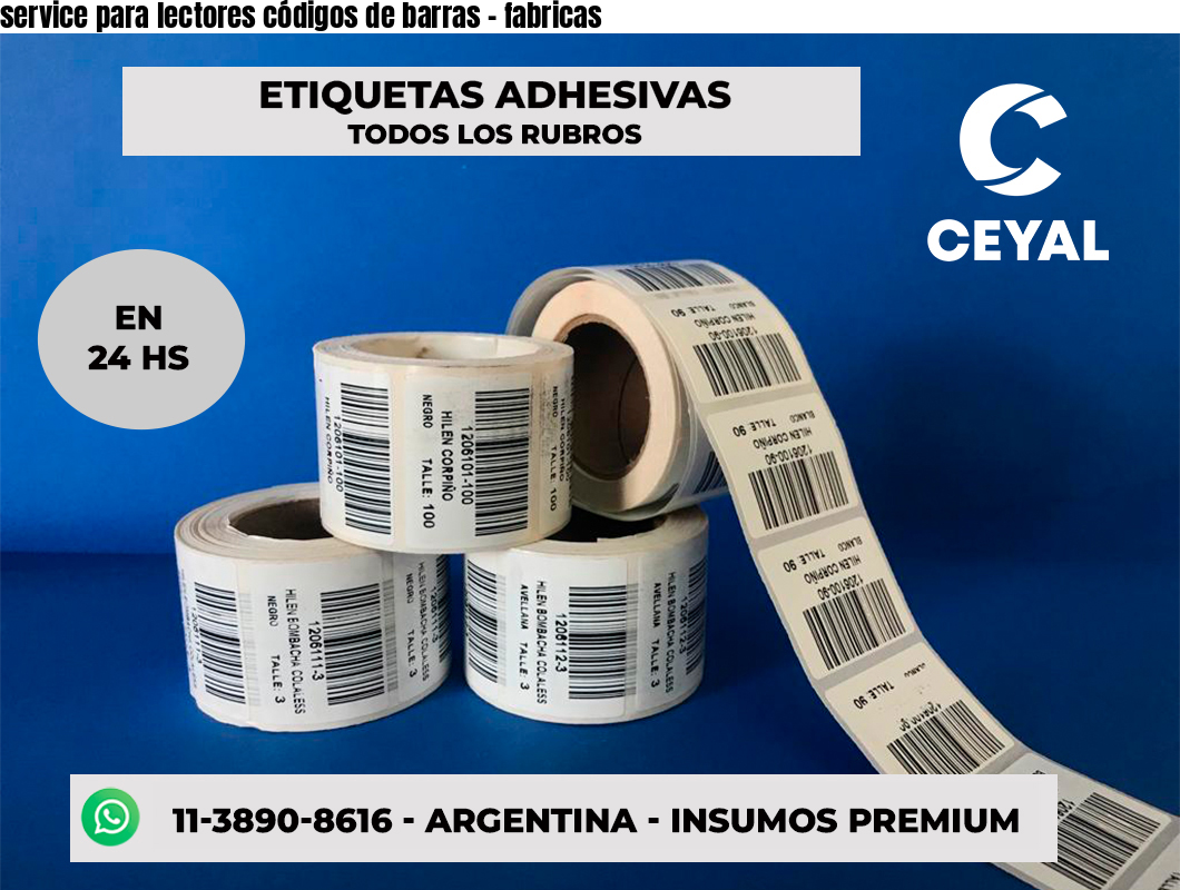 service para lectores códigos de barras - fabricas