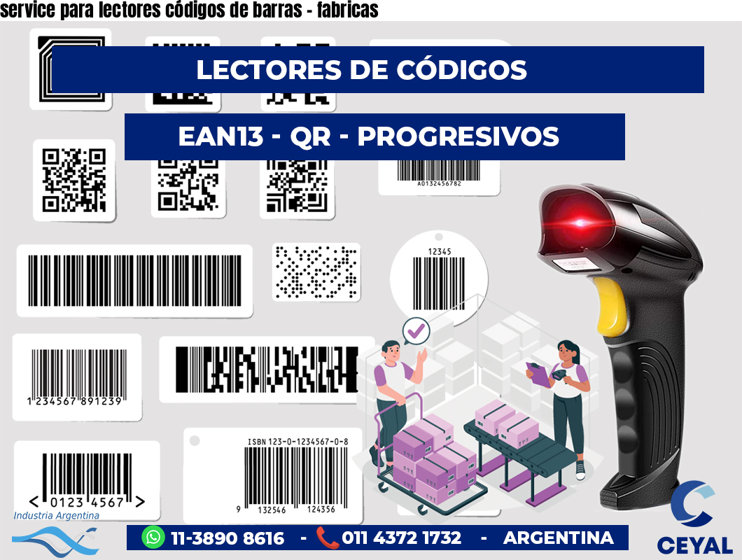 service para lectores códigos de barras - fabricas
