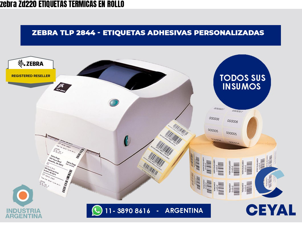 zebra Zd220 ETIQUETAS TERMICAS EN ROLLO