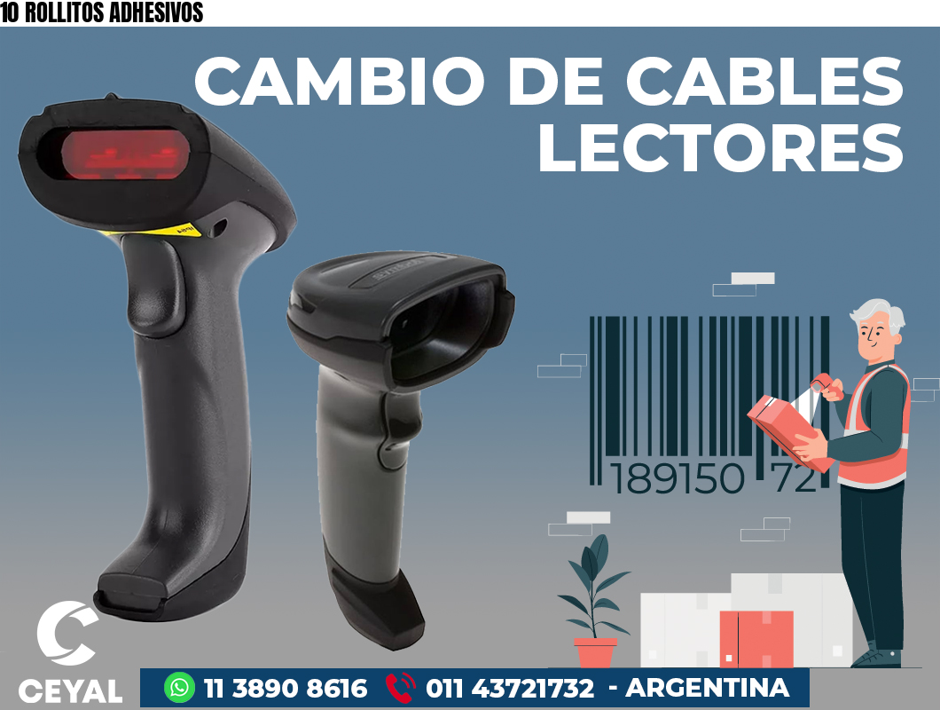 10 ROLLITOS ADHESIVOS