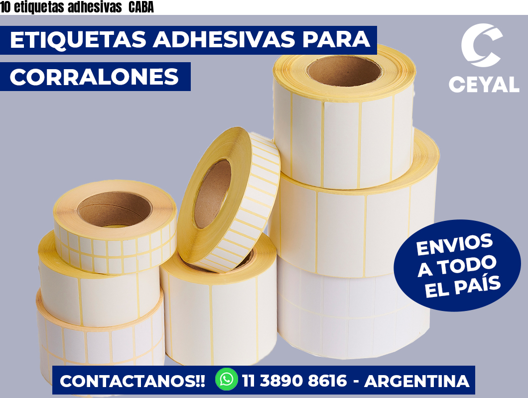 10 etiquetas adhesivas  CABA