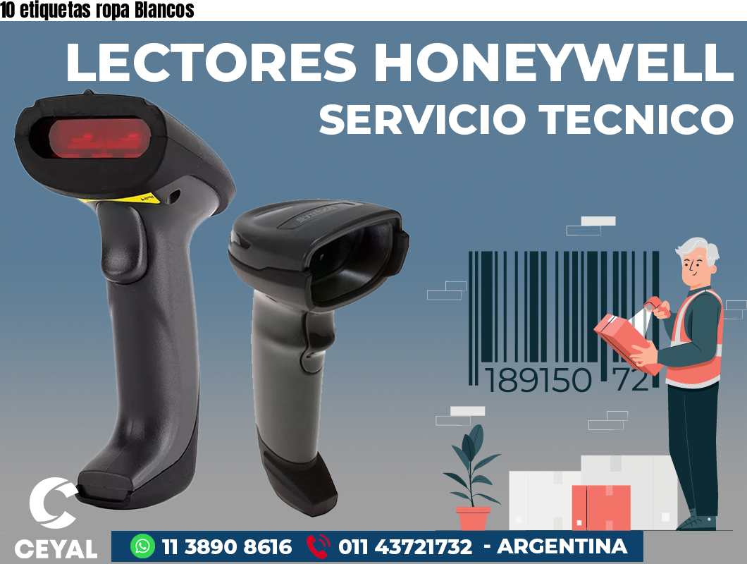 10 etiquetas ropa Blancos