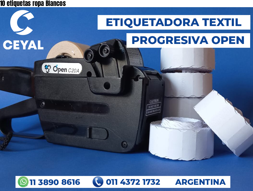 10 etiquetas ropa Blancos