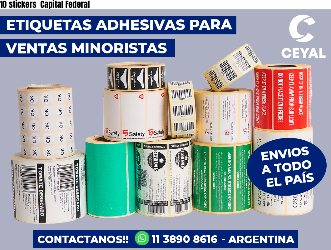 10 stickers  Capital Federal