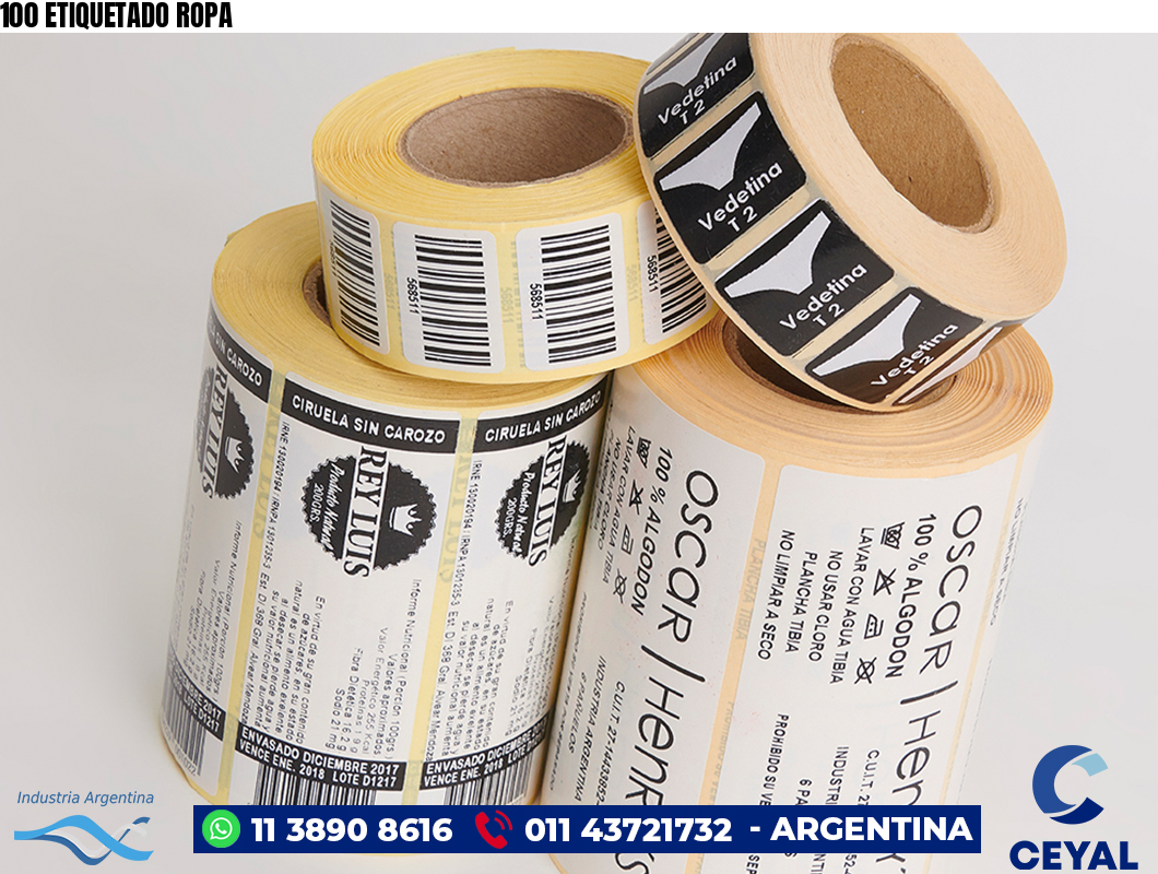 100 ETIQUETADO ROPA