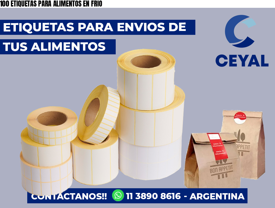 100 ETIQUETAS PARA ALIMENTOS EN FRIO