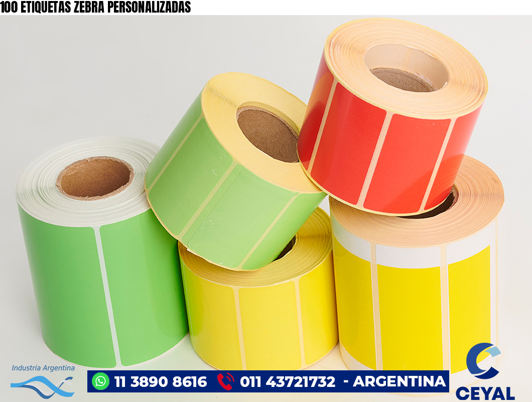 100 ETIQUETAS ZEBRA PERSONALIZADAS