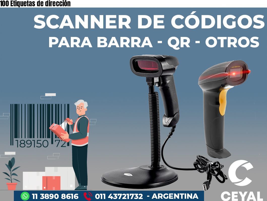 100 Etiquetas de dirección