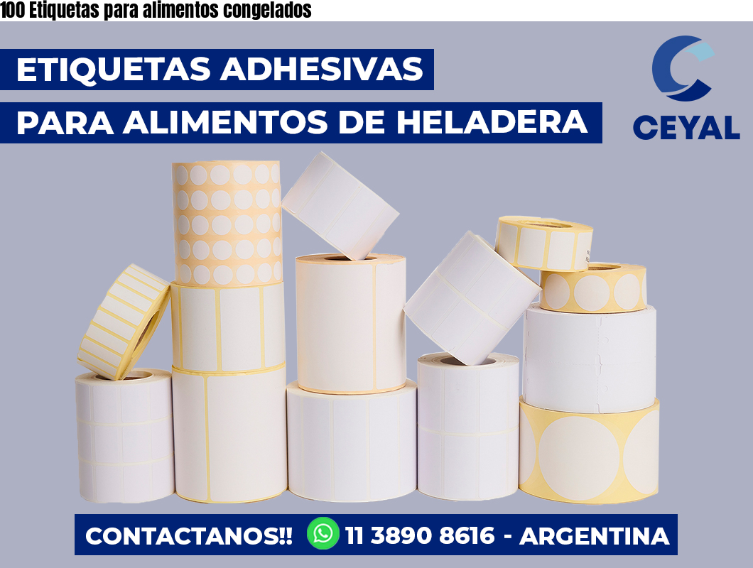 100 Etiquetas para alimentos congelados