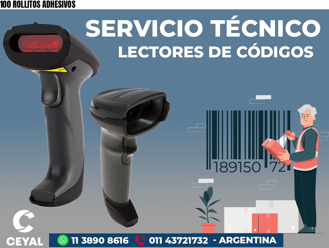 100 ROLLITOS ADHESIVOS