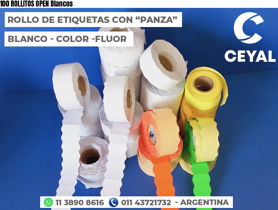 100 ROLLITOS OPEN Blancos