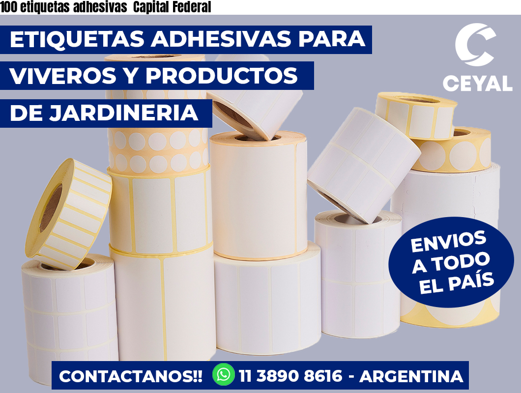 100 etiquetas adhesivas Capital Federal