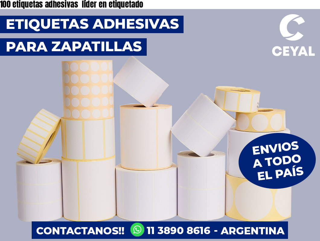100 etiquetas adhesivas  líder en etiquetado