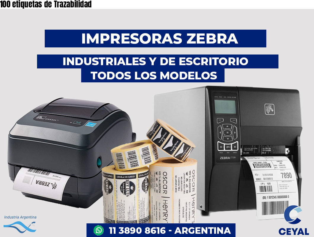 100 etiquetas de Trazabilidad